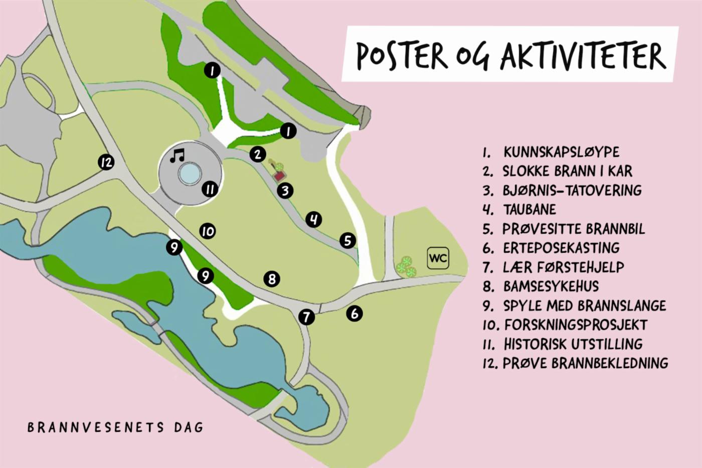 Kart over Nygårdsparken