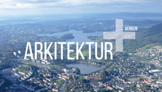 Utsikt fra Ulrikken av Bergen med påskrift: Arkitektur +