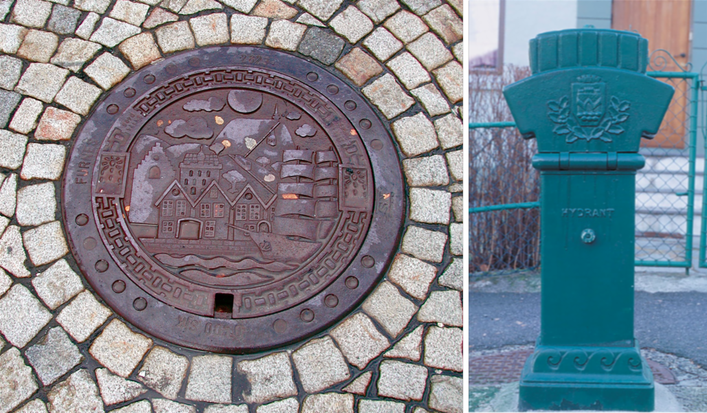 De karakteristiske bekkalokkene og hydrantene i Bergen